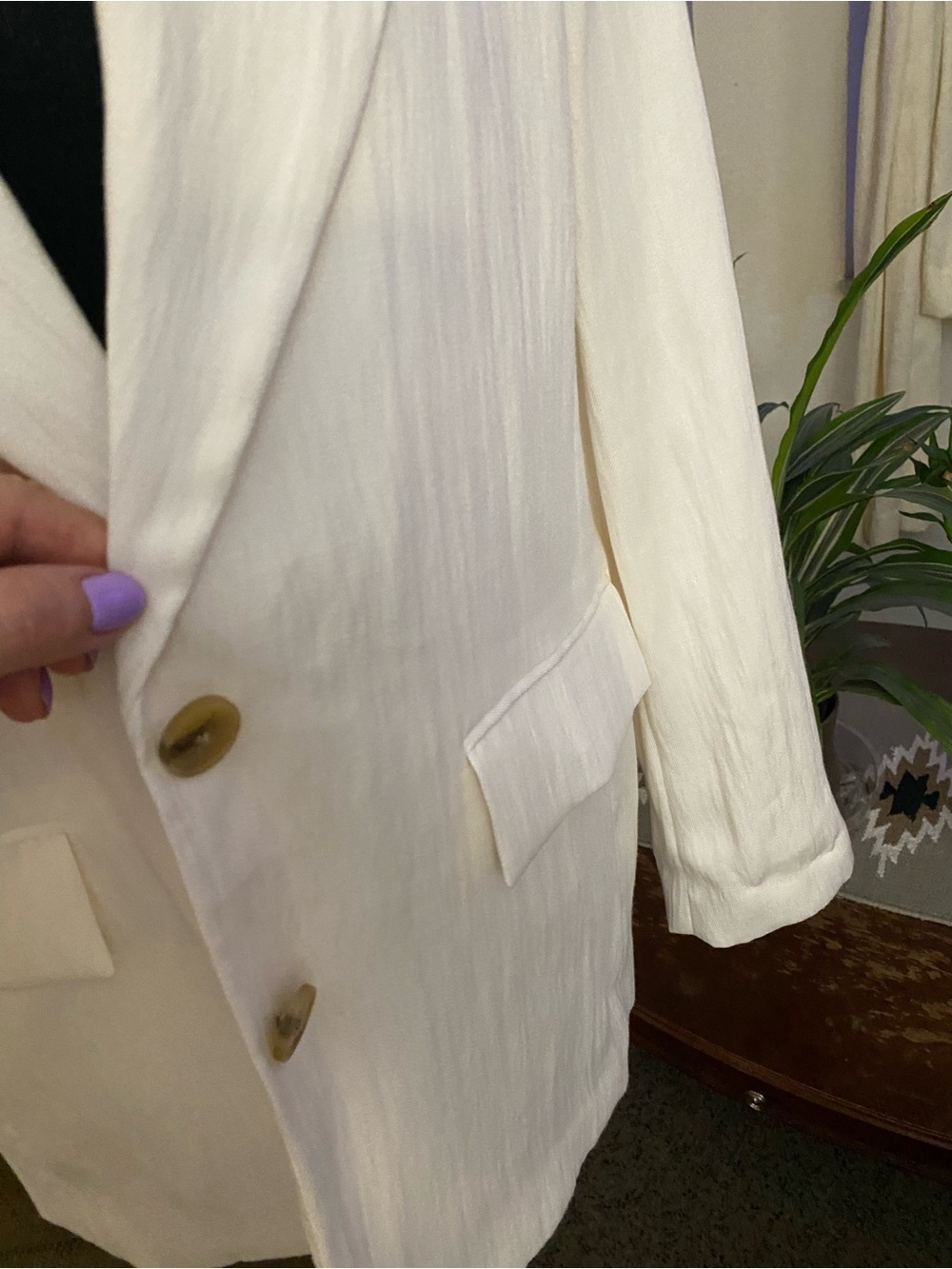 Dkny Ivory Single-Breasted Blazer - Picture 3 of 4